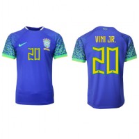 Camisa de time de futebol Brasil Vinicius Junior #20 Replicas 2º Equipamento Mundo 2022 Manga Curta